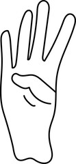 Hand signal for help illustration