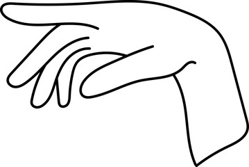 Obraz premium Woman hand sign illustration