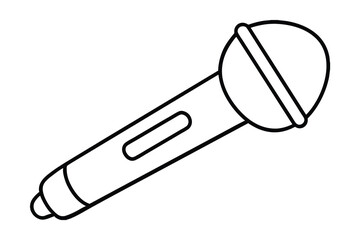 Simple line drawing of a microphone for singing