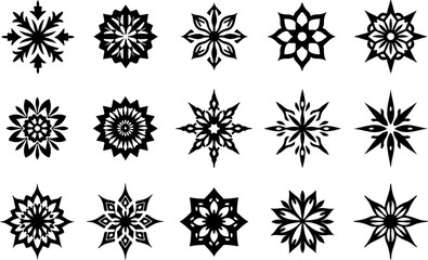 Assorted Mandala and Floral Burst Designs vector