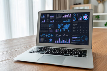 Business data dashboard provide business intelligence analytic for marketing strategy planning...