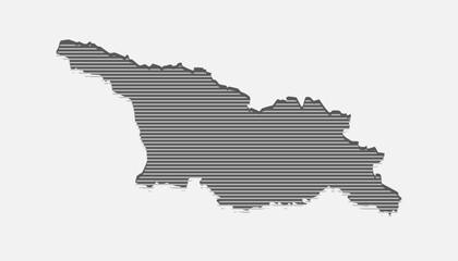 Abstract map of Georgia, parallel grey lines