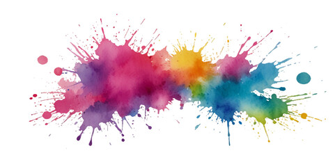 Colorful smoke rainbow painted holi fog festival background. Colorful rainbow paint color smoke cloud explosion isolated on transparent background.	