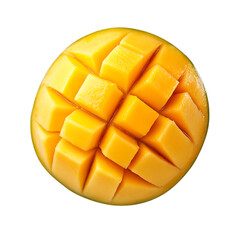 Top view of a diced mango.