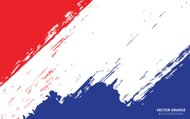 abstract background blue, white and red color with grunge concept vector design