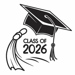 Class of 2026 graduation cap and tassel design