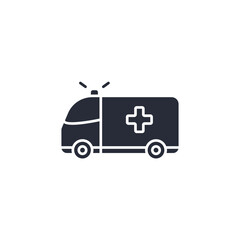 ambulance icon. projector Symbol sign for mobile concept and web design. Vector icon, Logo illustration, Vector graphics