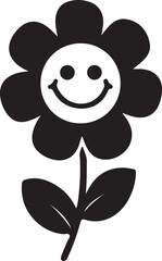 black and white flower