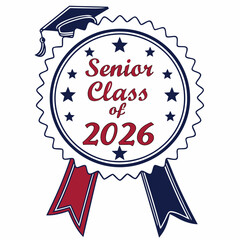 Senior class of 2026 graduation seal design