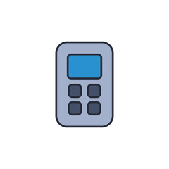 calculator icon. projector Symbol sign for mobile concept and web design. Vector icon, Logo illustration, Vector graphics