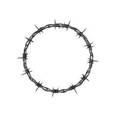 crown of thorns isolated on a transparent background, PNG. Generative Ai.