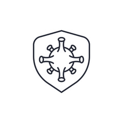 immune icon. projector Symbol sign for mobile concept and web design. Vector icon, Logo illustration, Vector graphics