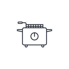 deep fryer icon. projector Symbol sign for mobile concept and web design. Vector icon, Logo illustration, Vector graphics