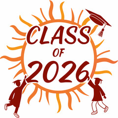 Class of 2026 graduation sun design