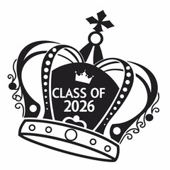 Class of 2026 crown graduation design