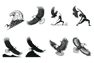 Obraz premium Powerful Eagle Designs for Tattoos, Logos, and More