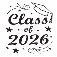 Class of 2026 graduation design element