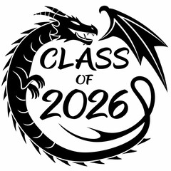 Class of 2026 dragon graduation design