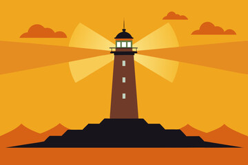 lighthouse at sunset