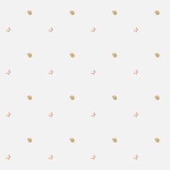 Watercolor seamless pattern featuring light floral and decorative elements on a white background