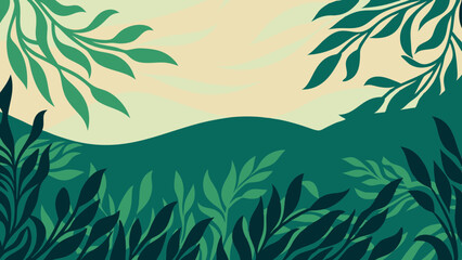 Obraz premium Underwater & Boho Earth Tone Background Set – Cute Ocean Scene & Abstract Aesthetic Vector Pack