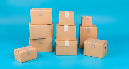 Obraz premium cardboard boxes 