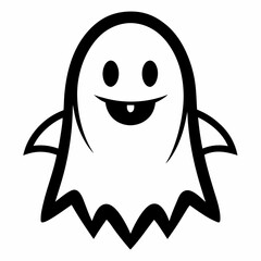 Cute Cartoon Halloween Ghost Character Clipart