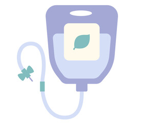 可愛くてシンプルな点滴のベクターイラストアイコン(Cute and Simple Vector Illustration Icon of Intravenous Drip)