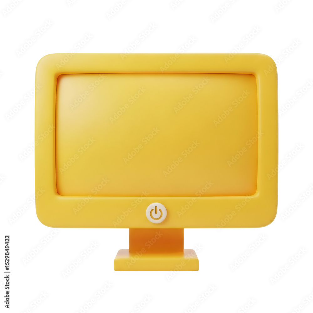 Fototapete 3d rendering icon transparent background computer screen display