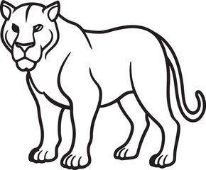 Obraz premium lion vector illustration