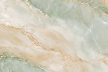 Elegant Green and Beige Onyx Marble Texture