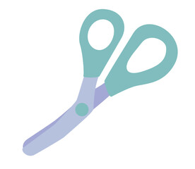 可愛くてシンプルなナース用ハサミのベクターイラストアイコン(Cute and Simple Vector Illustration Icon of Nurse Scissors)