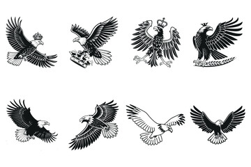 Fototapeta premium Powerful Eagle Designs for Prints and Tattoos