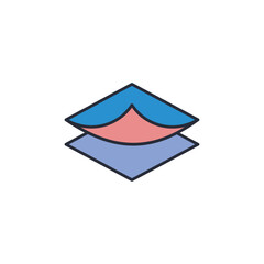 layer icon. projector Symbol sign for mobile concept and web design. Vector icon, Logo illustration, Vector graphics