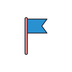 flag icon. projector Symbol sign for mobile concept and web design. Vector icon, Logo illustration, Vector graphics