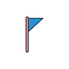 flag icon. projector Symbol sign for mobile concept and web design. Vector icon, Logo illustration, Vector graphics