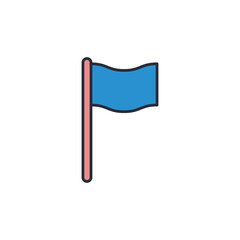 flag icon. projector Symbol sign for mobile concept and web design. Vector icon, Logo illustration, Vector graphics