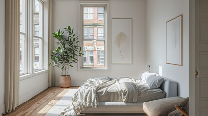 mockup frame in home interior