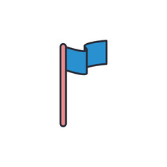 flag icon. projector Symbol sign for mobile concept and web design. Vector icon, Logo illustration, Vector graphics