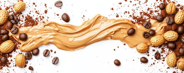 Peanut Butter Coffee Swirl, Coffee Beans, Peanuts Peanut butter, coffee