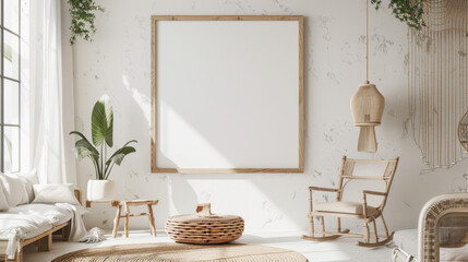 mockup frame in home interior