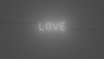 Love neón blanco alfa.