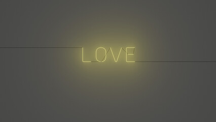 Love neón amarillo alfa.