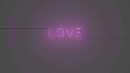 Love neón rosa alfa.