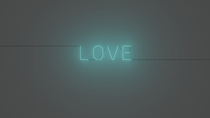 Love neón celeste alfa.