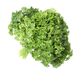 Bunch of fresh parsley isolated on white