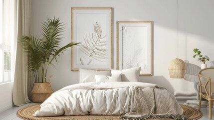 mockup frame in home interior