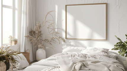 mockup frame in home interior