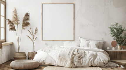 mockup frame in home interior