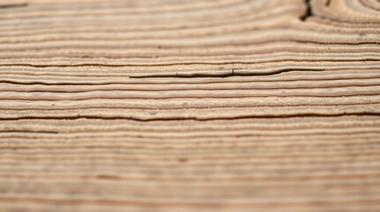 Obraz premium Detailed wood grain with tight parallel lines and a knot Light brown tones